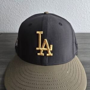 Dodgers Black and Tan LA New Era 7 5/8